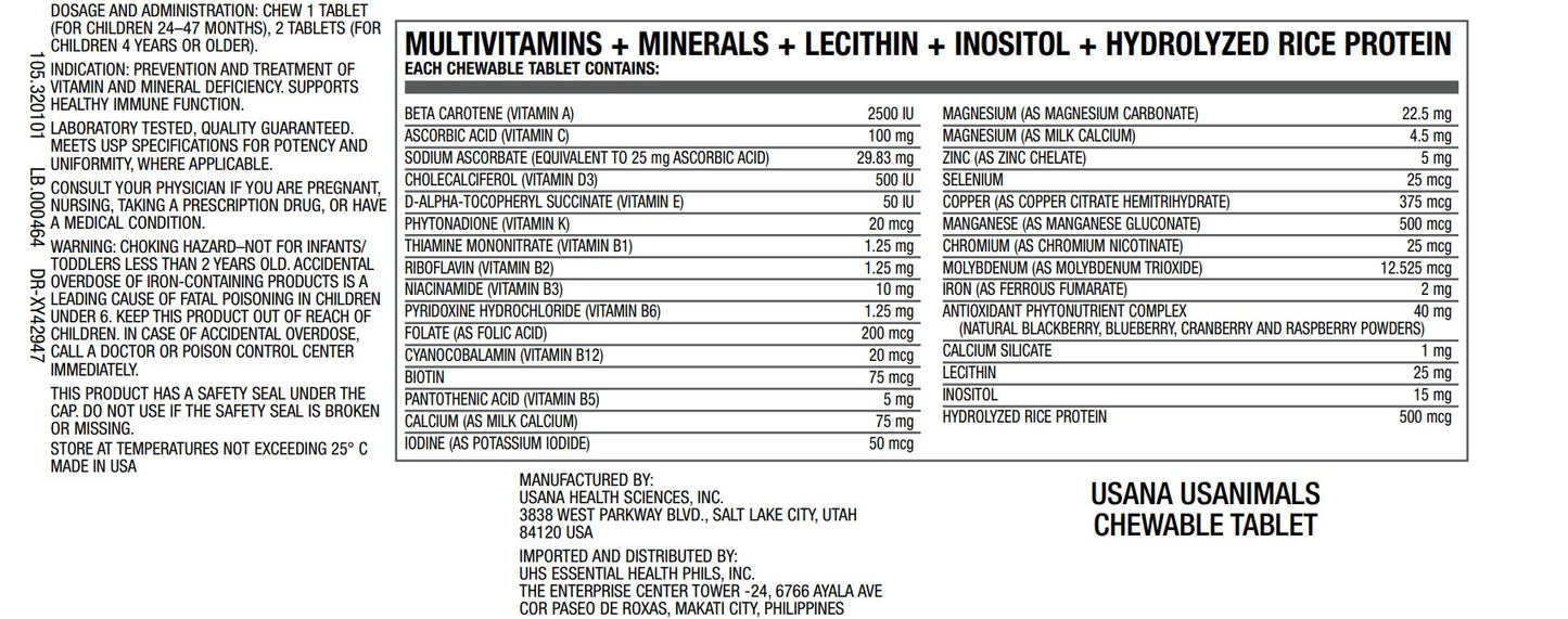 USANA Usanimals - Advanced Kids’ Nutrition